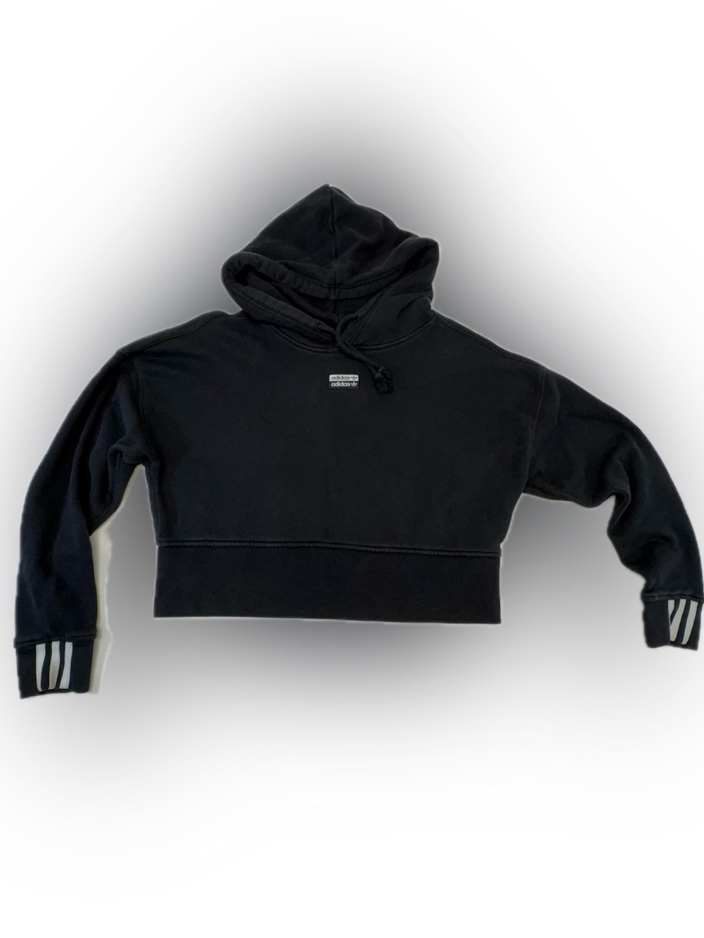 Adidas Originals Vocal Cropped Hoodie Black Size S